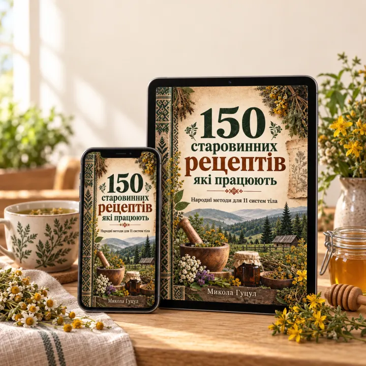 Книга відкрита на телефоні та планшеті на кухонному столі з травами